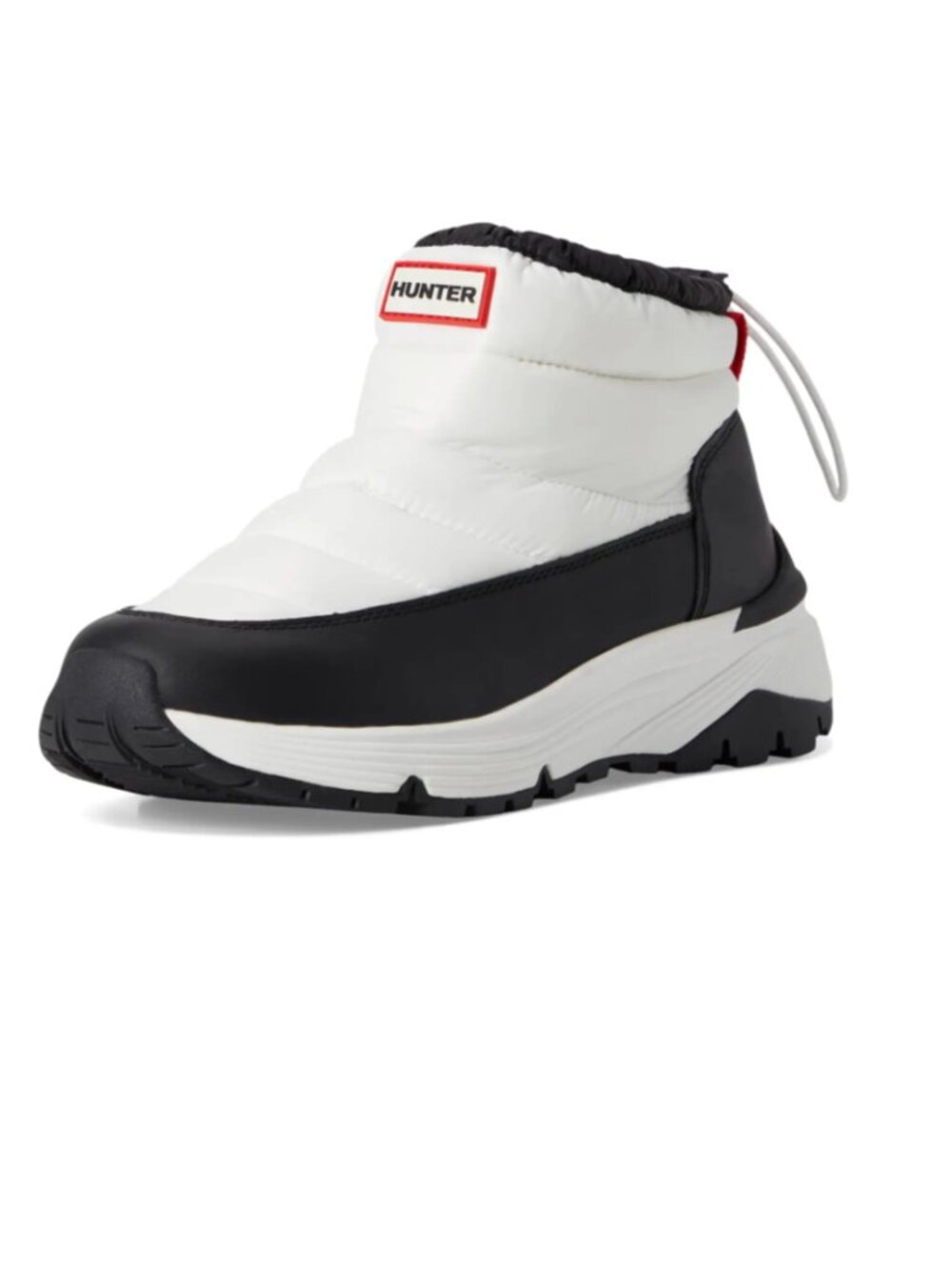 NWT  $150 Hunter Anne Waterproof Snow Boots White/Black Pull On Quilted Women's - Picture 7 of 12